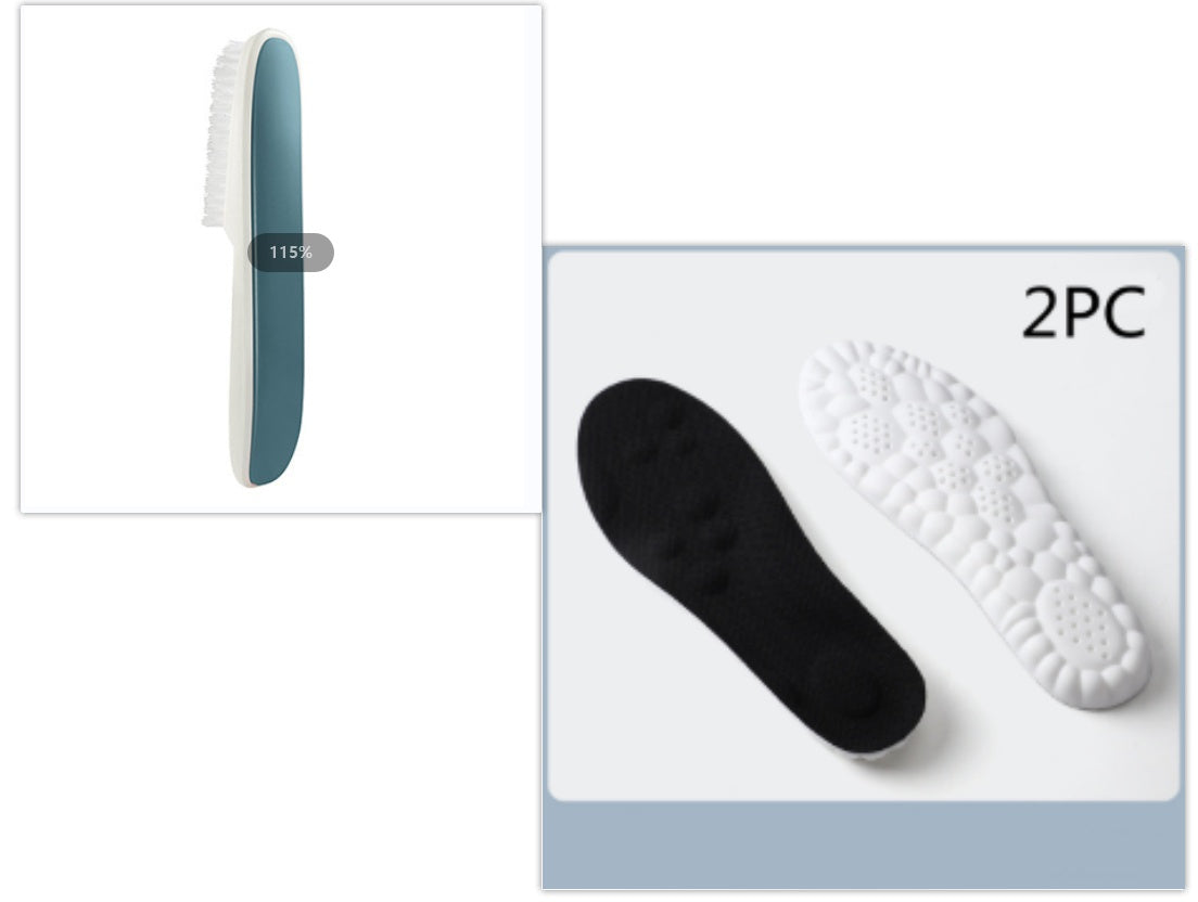Boys And Girls' Sports Insoles And Long Handle Decontamination And Cleaning Shoe Brush