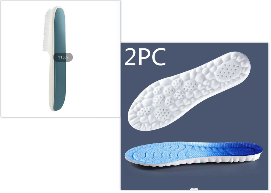 Boys And Girls' Sports Insoles And Long Handle Decontamination And Cleaning Shoe Brush